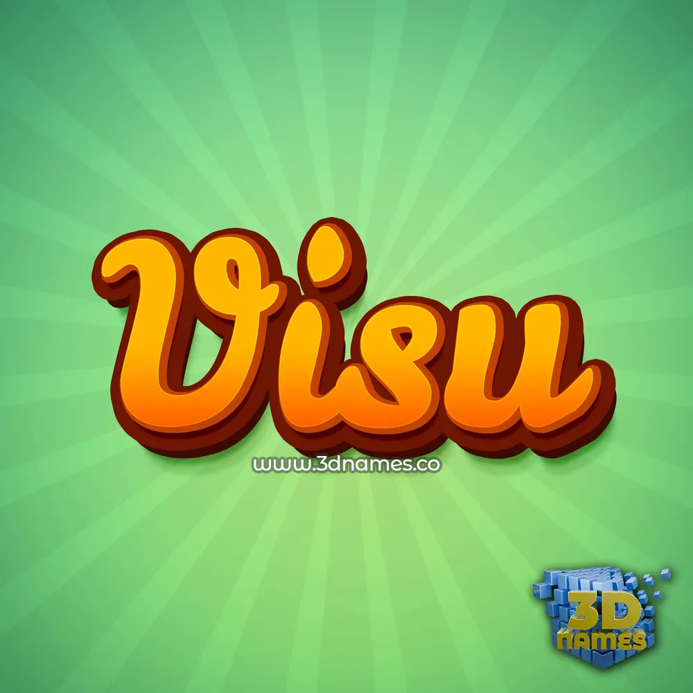 visu in Green Rays style - 3D name wallpaper