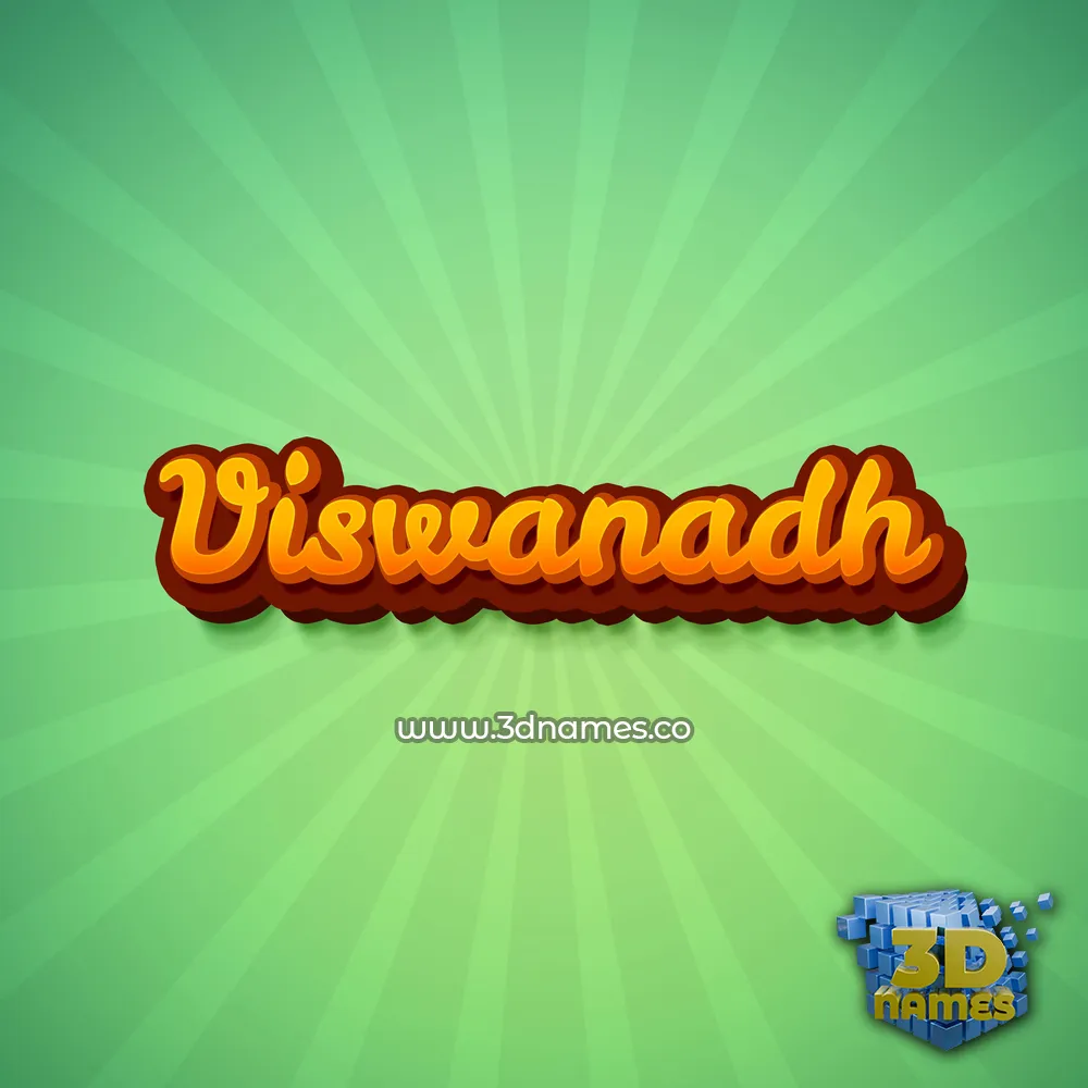 viswanadh in Green Rays style - 3D name wallpaper