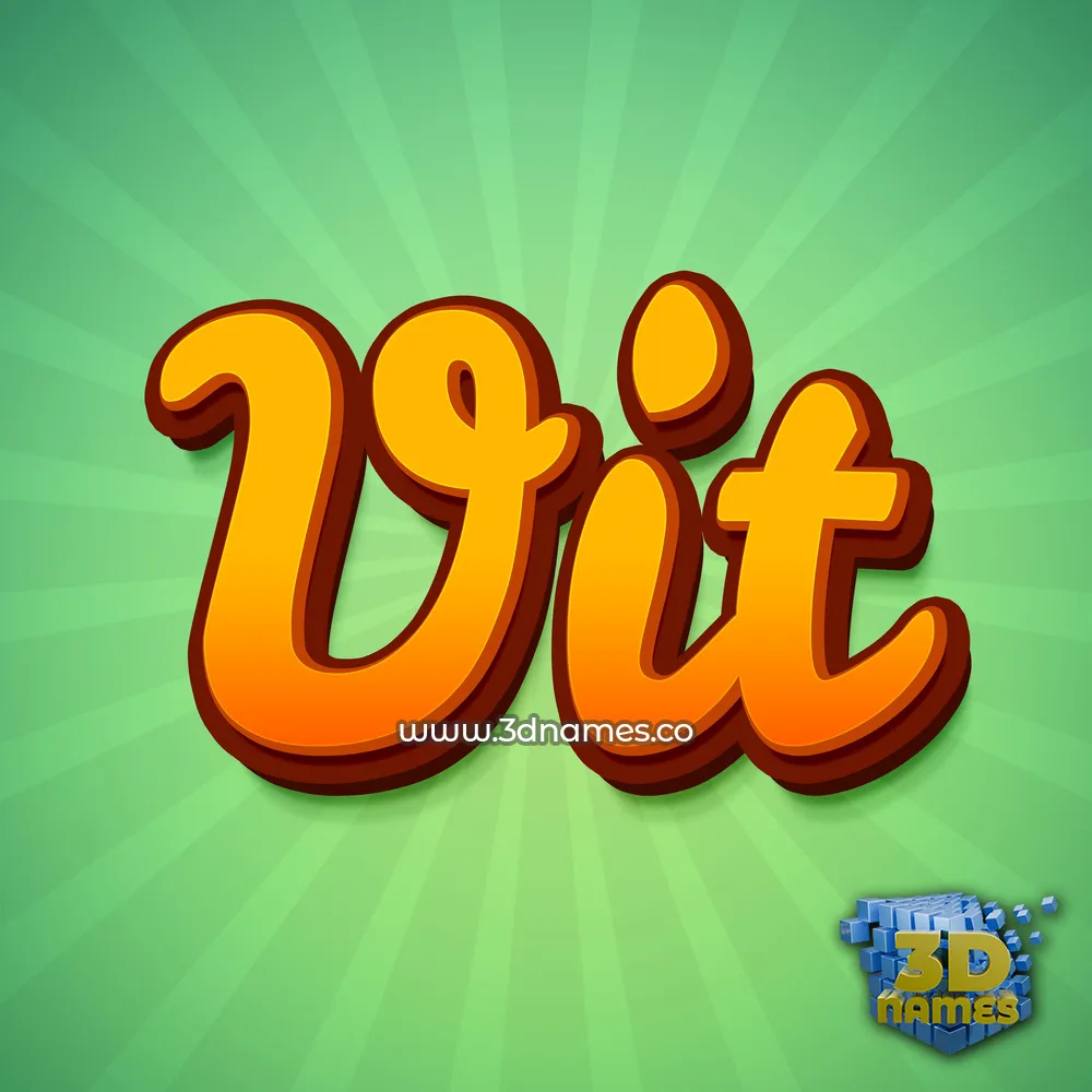 vit in Green Rays style - 3D name wallpaper