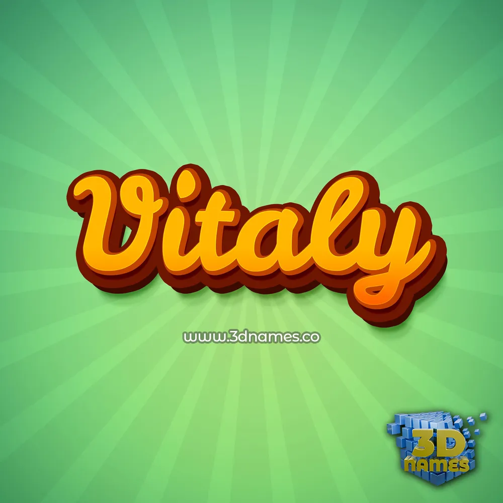 vitaly in Green Rays style - 3D name wallpaper