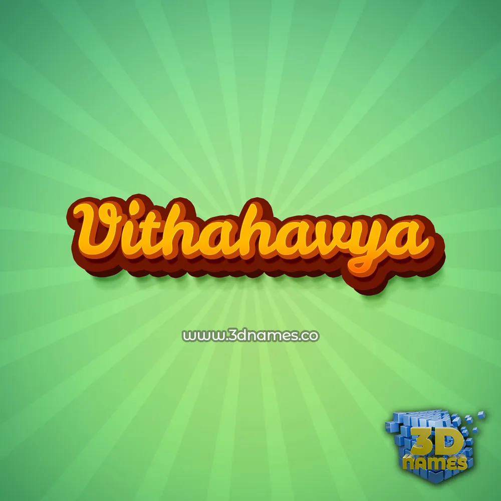 vithahavya in Green Rays style - 3D name wallpaper
