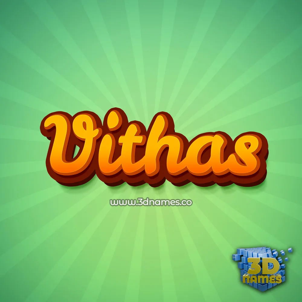 vithas in Green Rays style - 3D name wallpaper