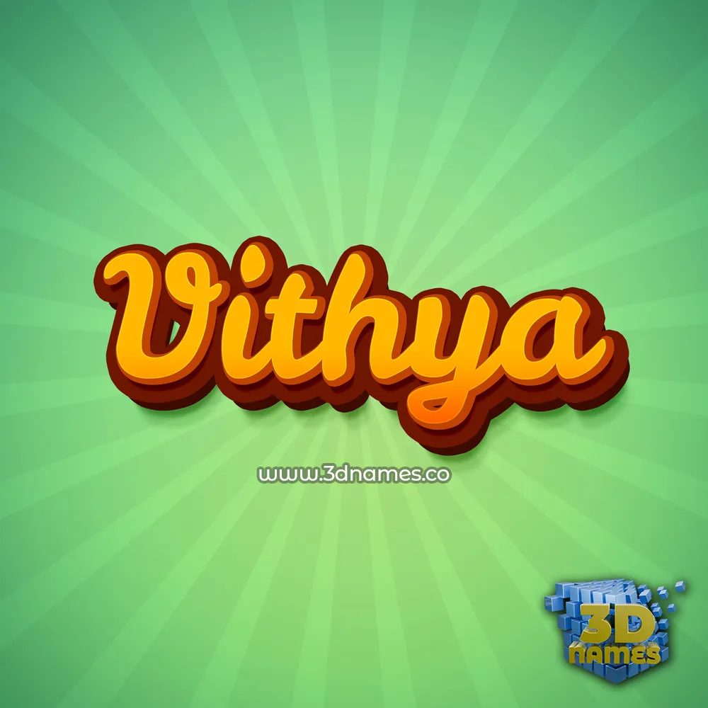 vithya in Green Rays style - 3D name wallpaper