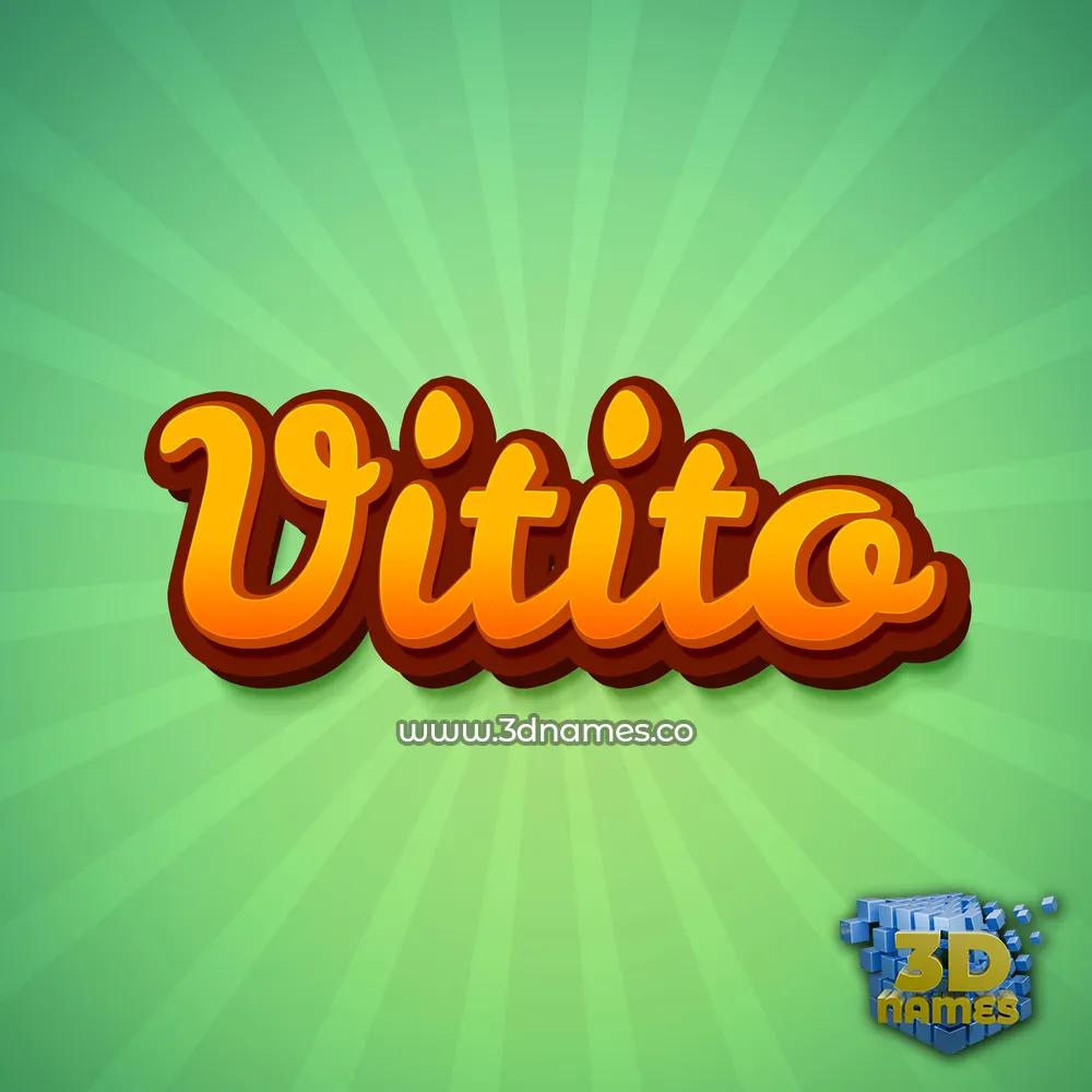 vitito in Green Rays style - 3D name wallpaper