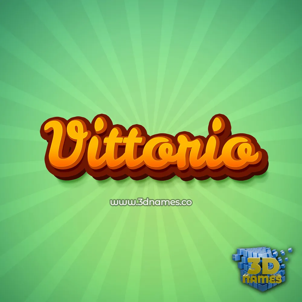 vittorio in Green Rays style - 3D name wallpaper