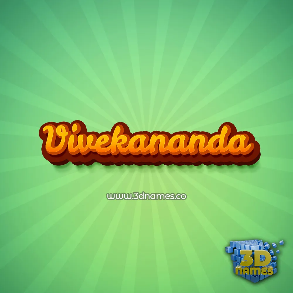 vivekananda in Green Rays style - 3D name wallpaper