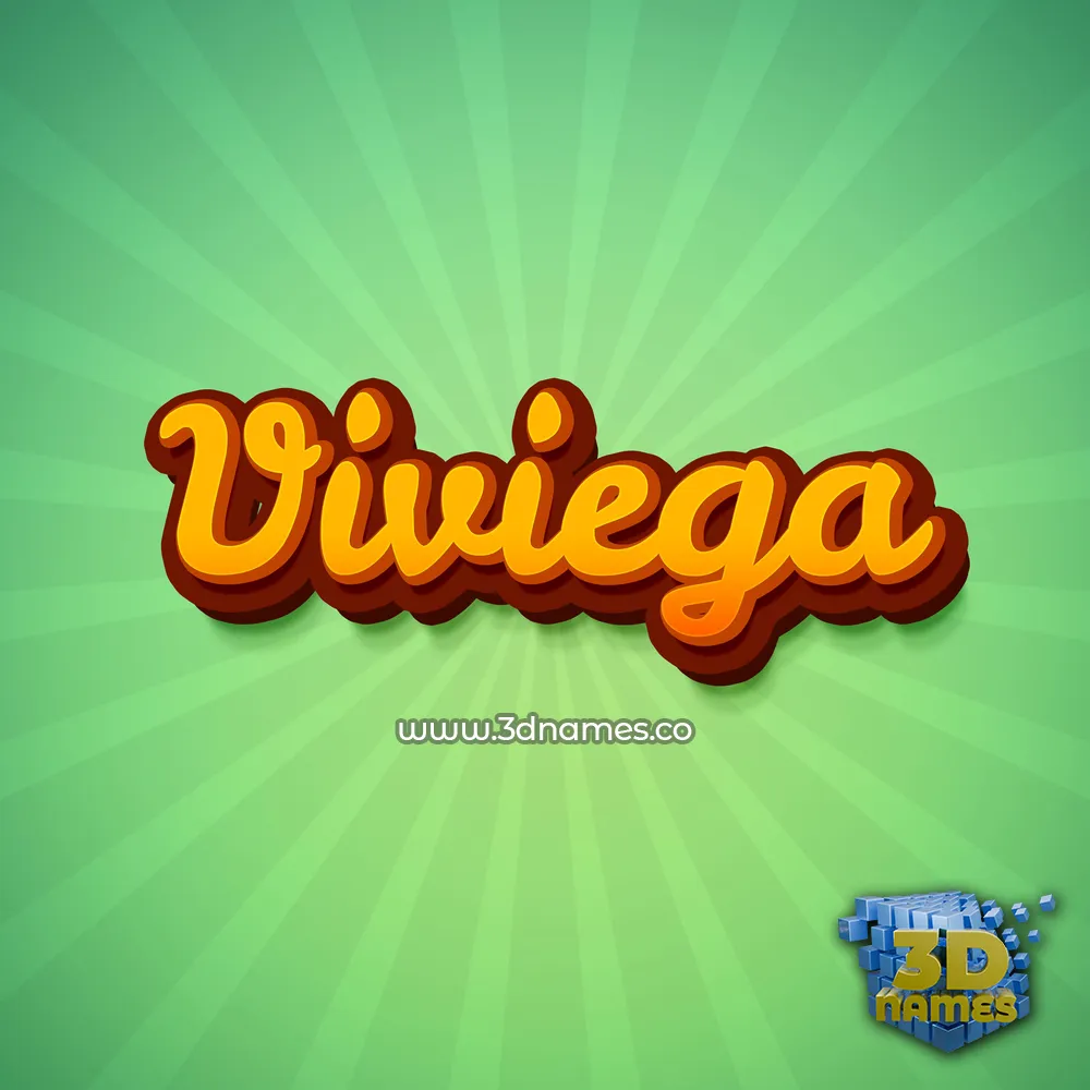 viviega in Green Rays style - 3D name wallpaper