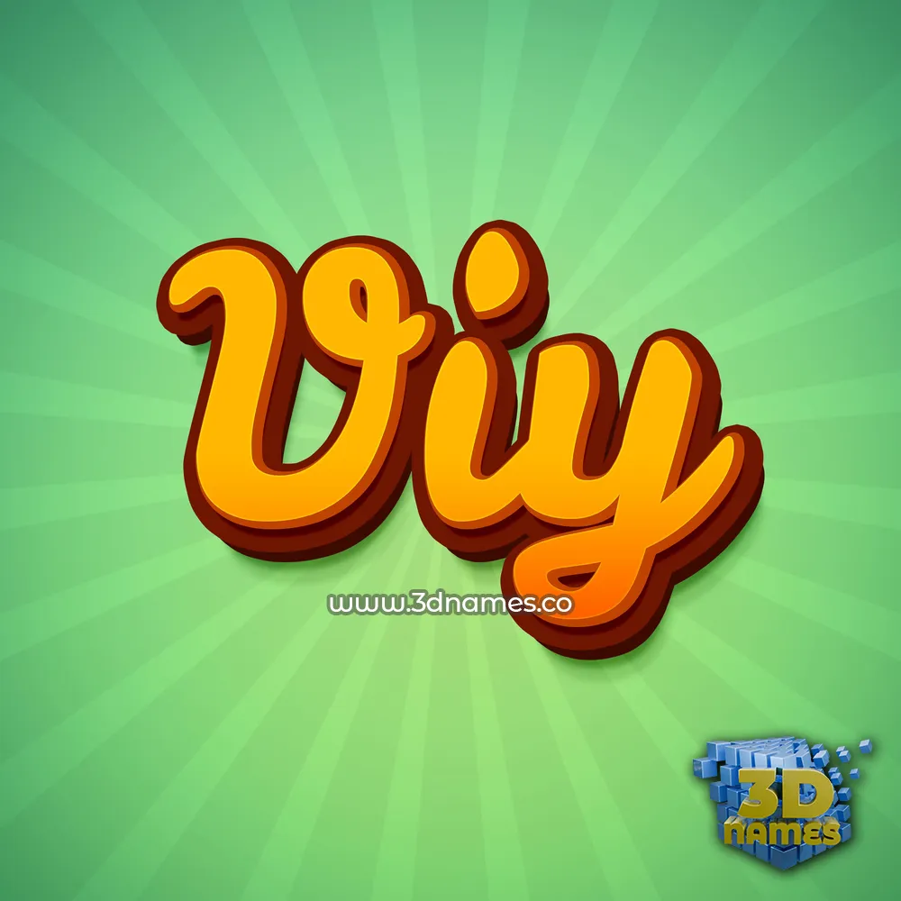 viy in Green Rays style - 3D name wallpaper