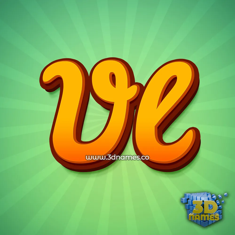 vl in Green Rays style - 3D name wallpaper