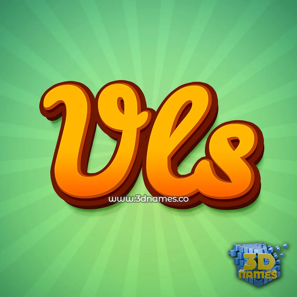 vls in Green Rays style - 3D name wallpaper