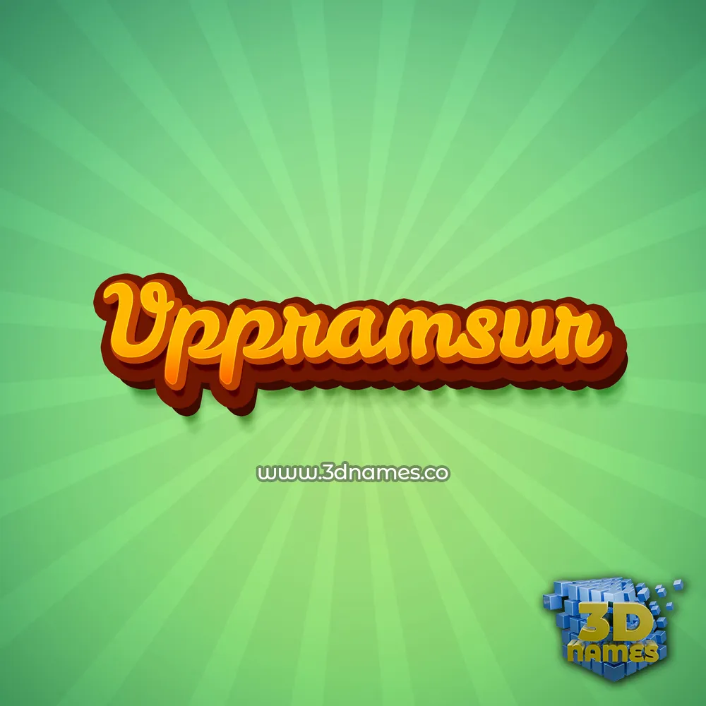 vppramsur in Green Rays style - 3D name wallpaper