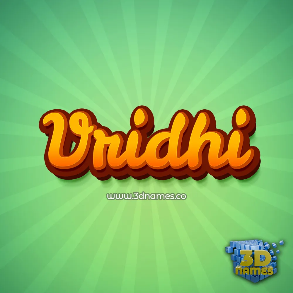 vridhi in Green Rays style - 3D name wallpaper