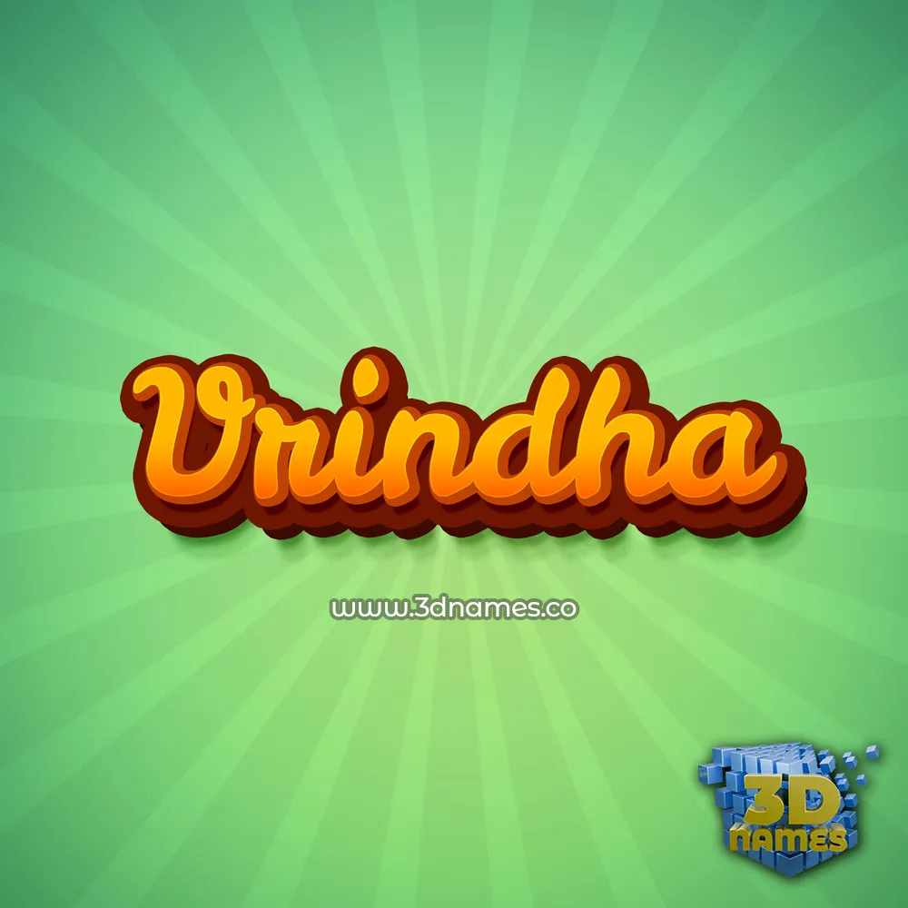 vrindha in Green Rays style - 3D name wallpaper