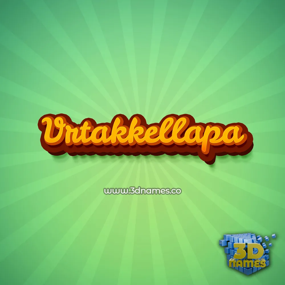 vrtakkellapa in Green Rays style - 3D name wallpaper