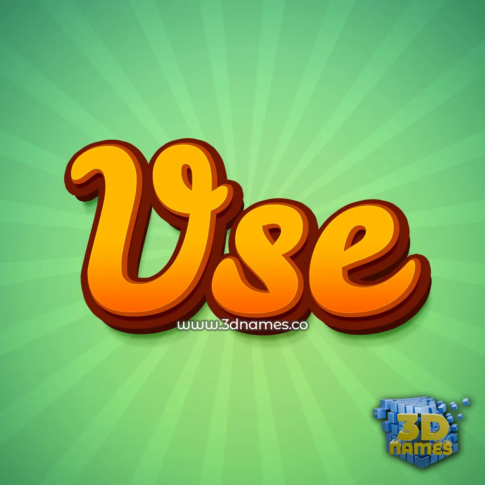 vse in Green Rays style - 3D name wallpaper