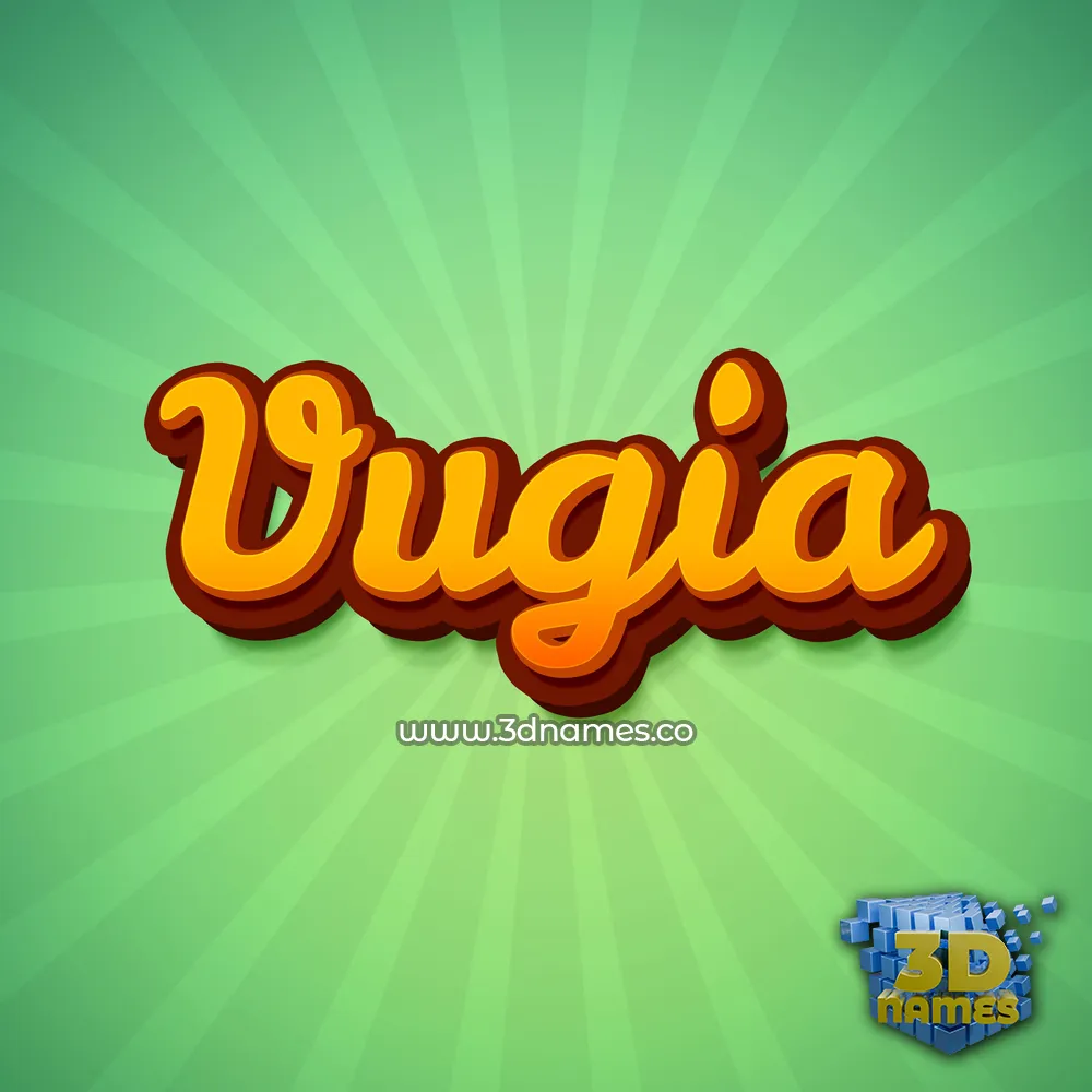 vugia in Green Rays style - 3D name wallpaper