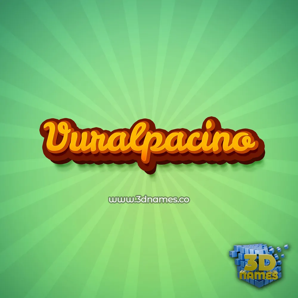 vuralpacino in Green Rays style - 3D name wallpaper