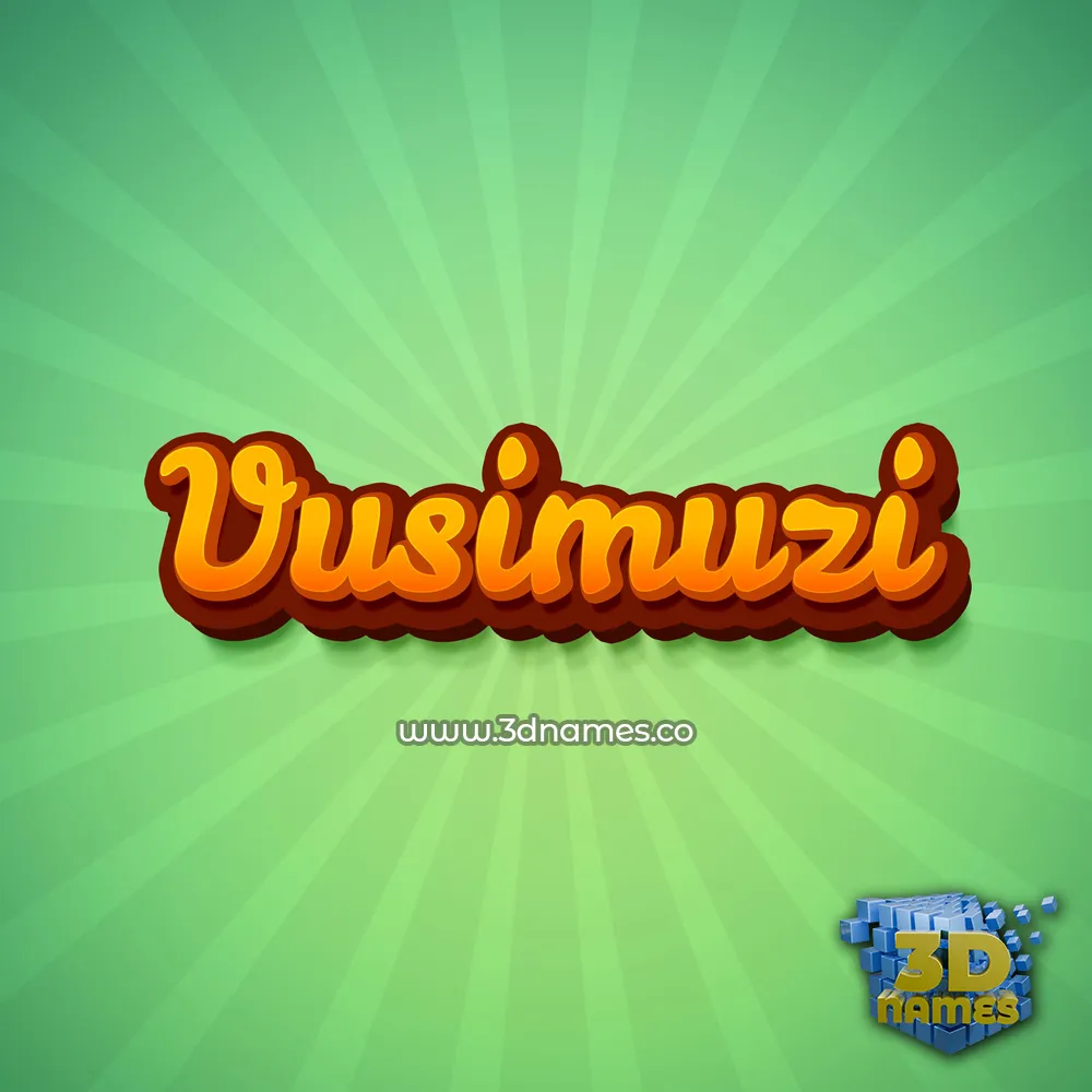 vusimuzi in Green Rays style - 3D name wallpaper