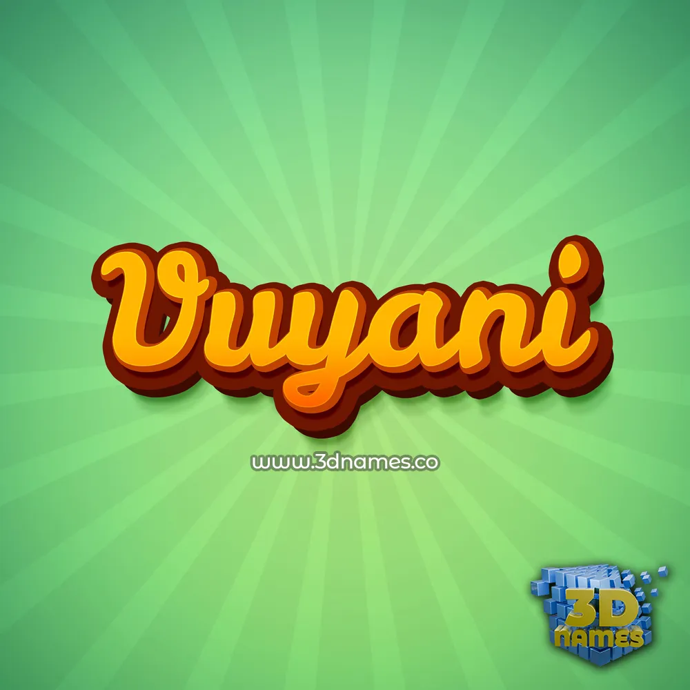 vuyani in Green Rays style - 3D name wallpaper