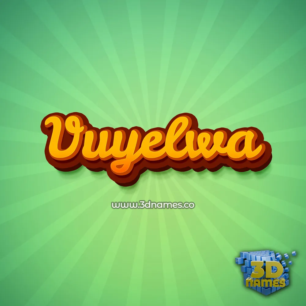 vuyelwa in Green Rays style - 3D name wallpaper