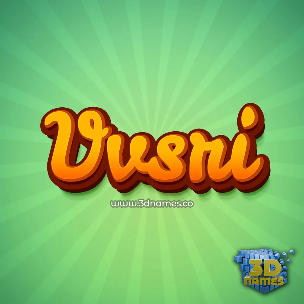 vvsri in Green Rays style - 3D name wallpaper