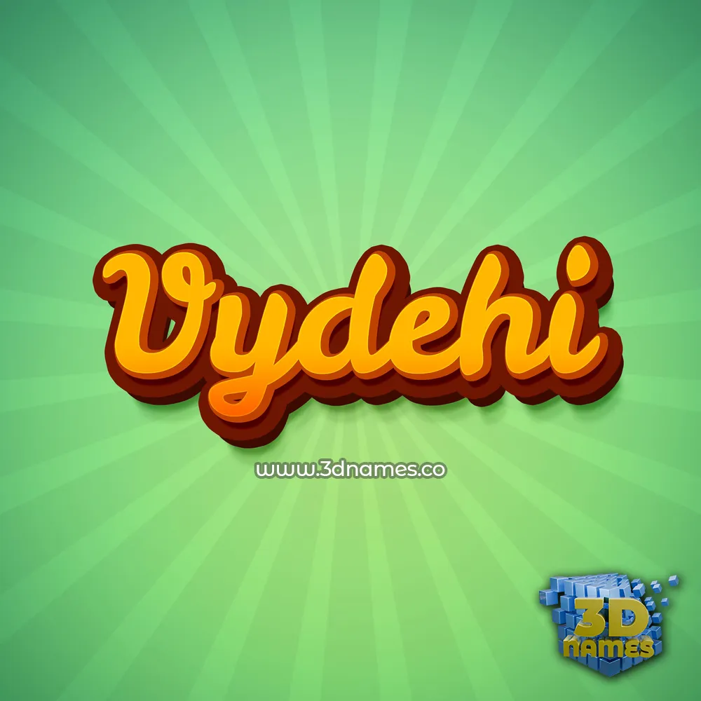 vydehi in Green Rays style - 3D name wallpaper