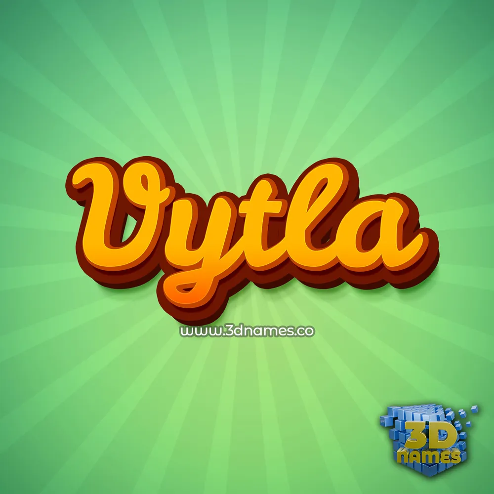 vytla in Green Rays style - 3D name wallpaper