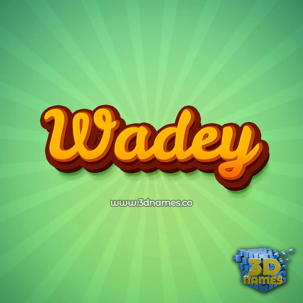 wadey in Green Rays style - 3D name wallpaper