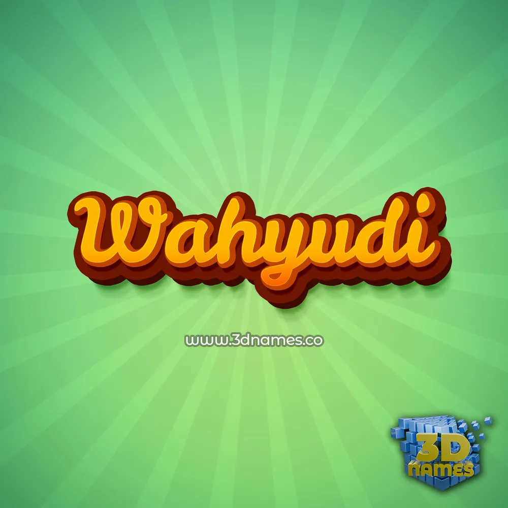 wahyudi in Green Rays style - 3D name wallpaper
