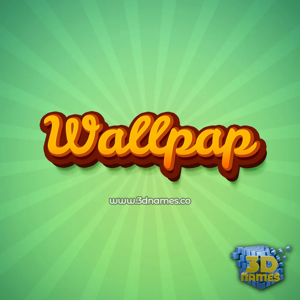 wallpap in Green Rays style - 3D name wallpaper