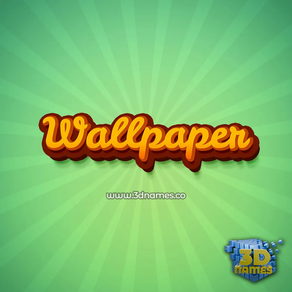 wallpaper in Green Rays style - 3D name wallpaper