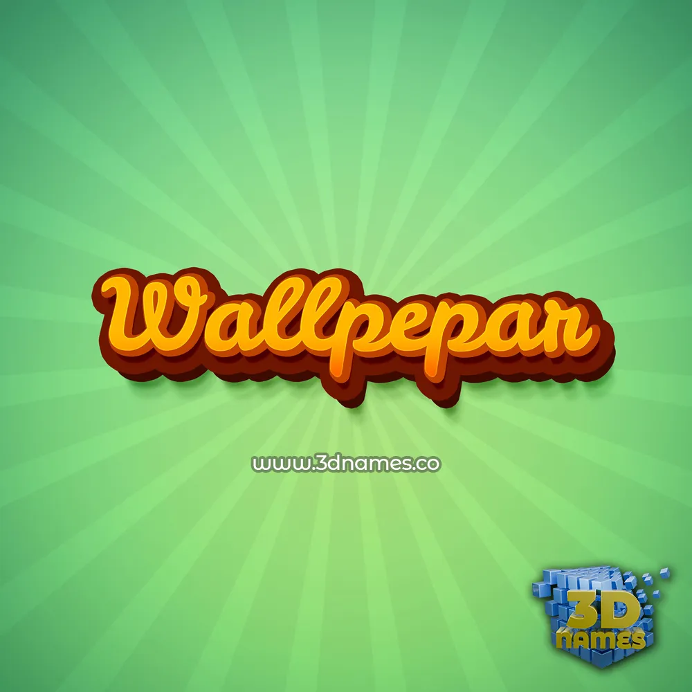 wallpepar in Green Rays style - 3D name wallpaper