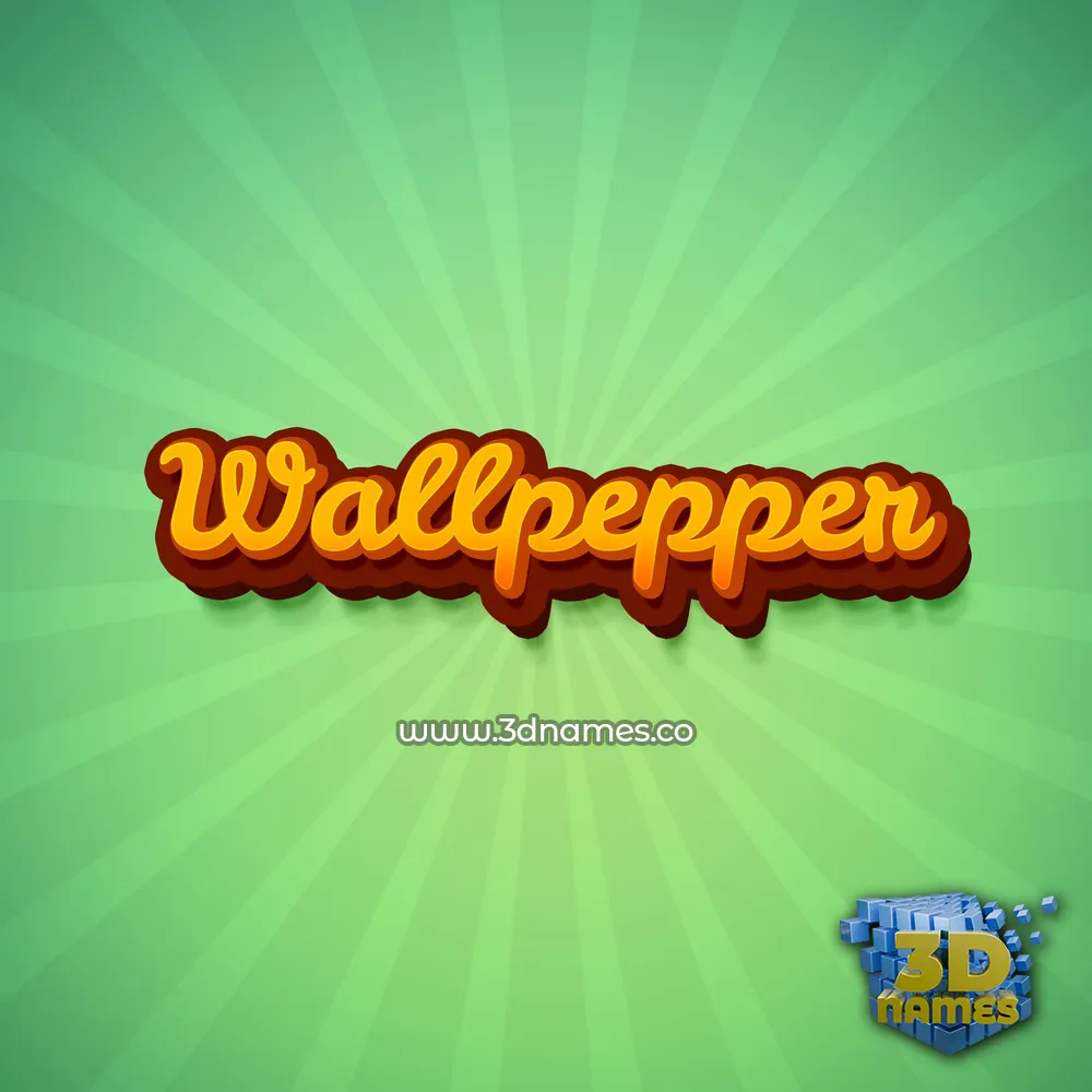 wallpepper in Green Rays style - 3D name wallpaper