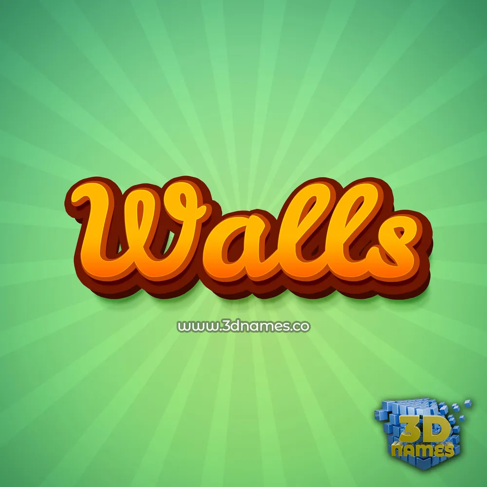 walls in Green Rays style - 3D name wallpaper