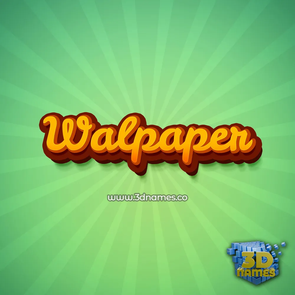 walpaper in Green Rays style - 3D name wallpaper