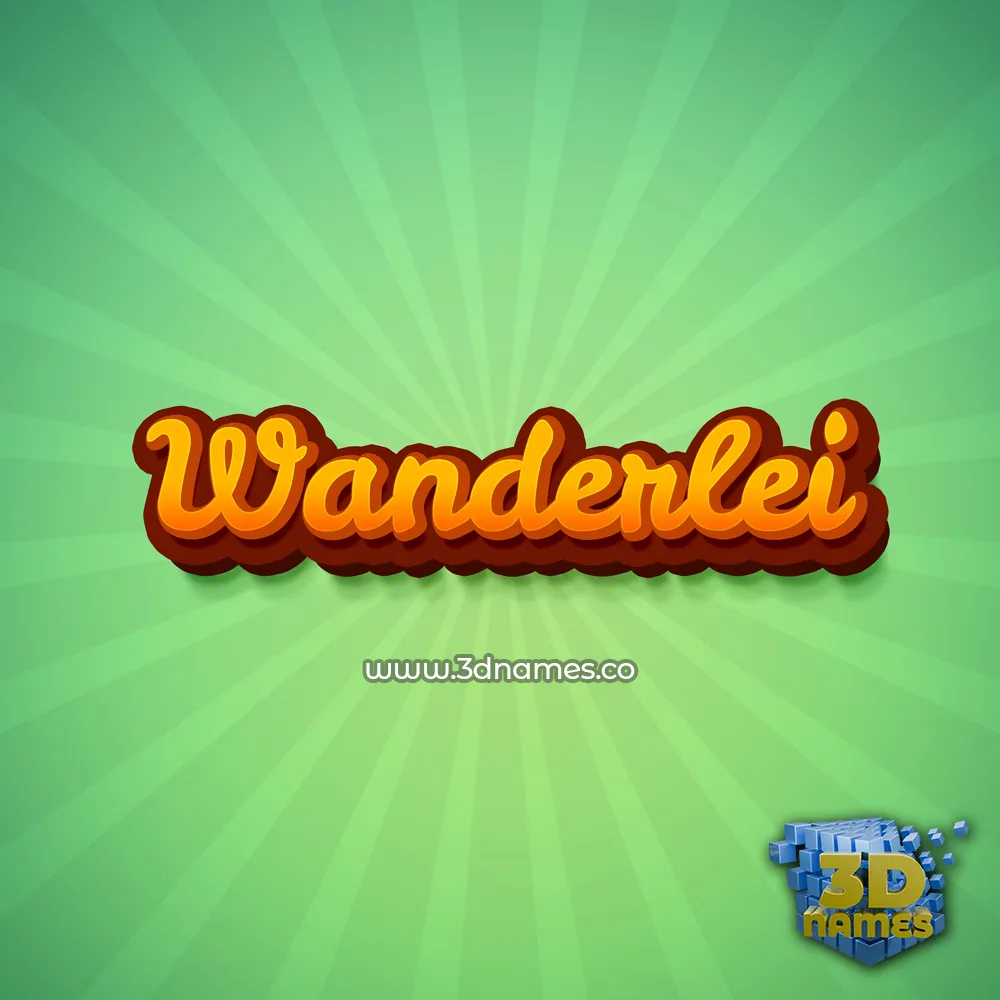 wanderlei in Green Rays style - 3D name wallpaper