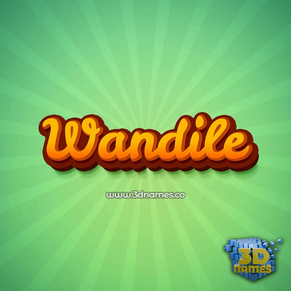 wandile in Green Rays style - 3D name wallpaper