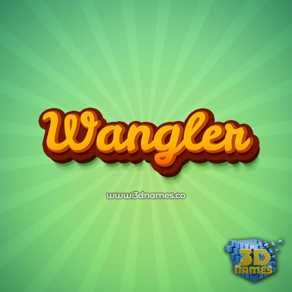 wangler in Green Rays style - 3D name wallpaper