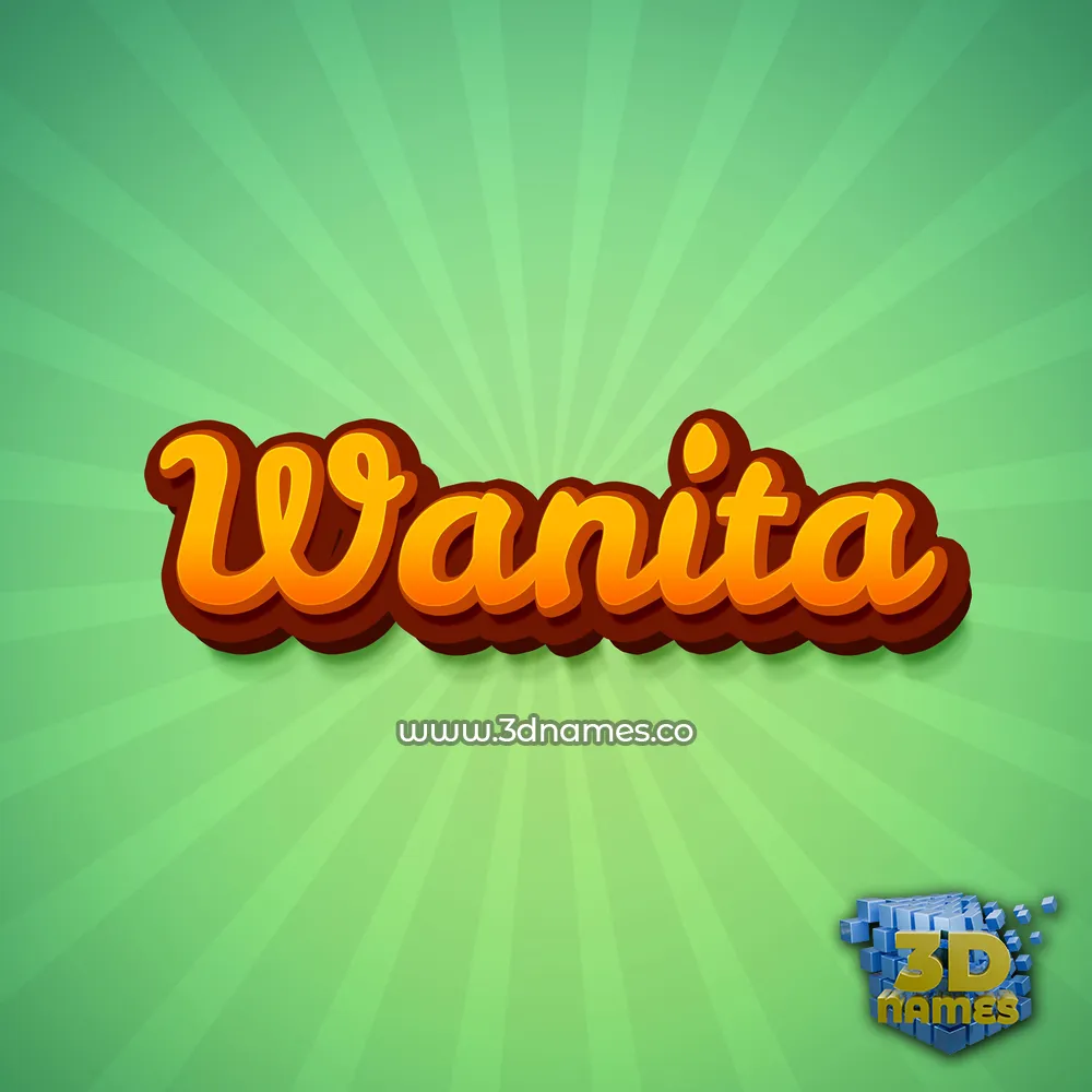 wanita in Green Rays style - 3D name wallpaper