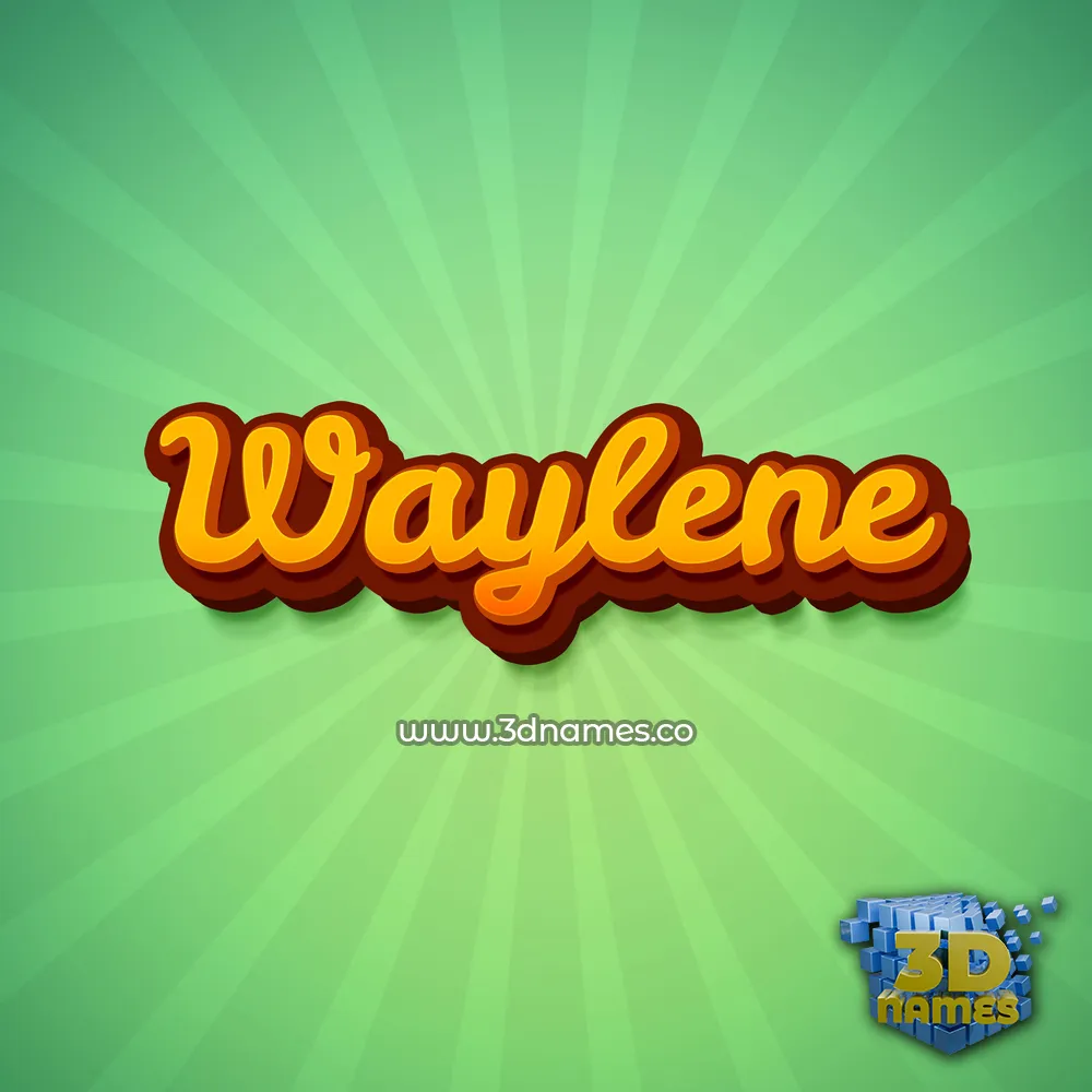 waylene in Green Rays style - 3D name wallpaper