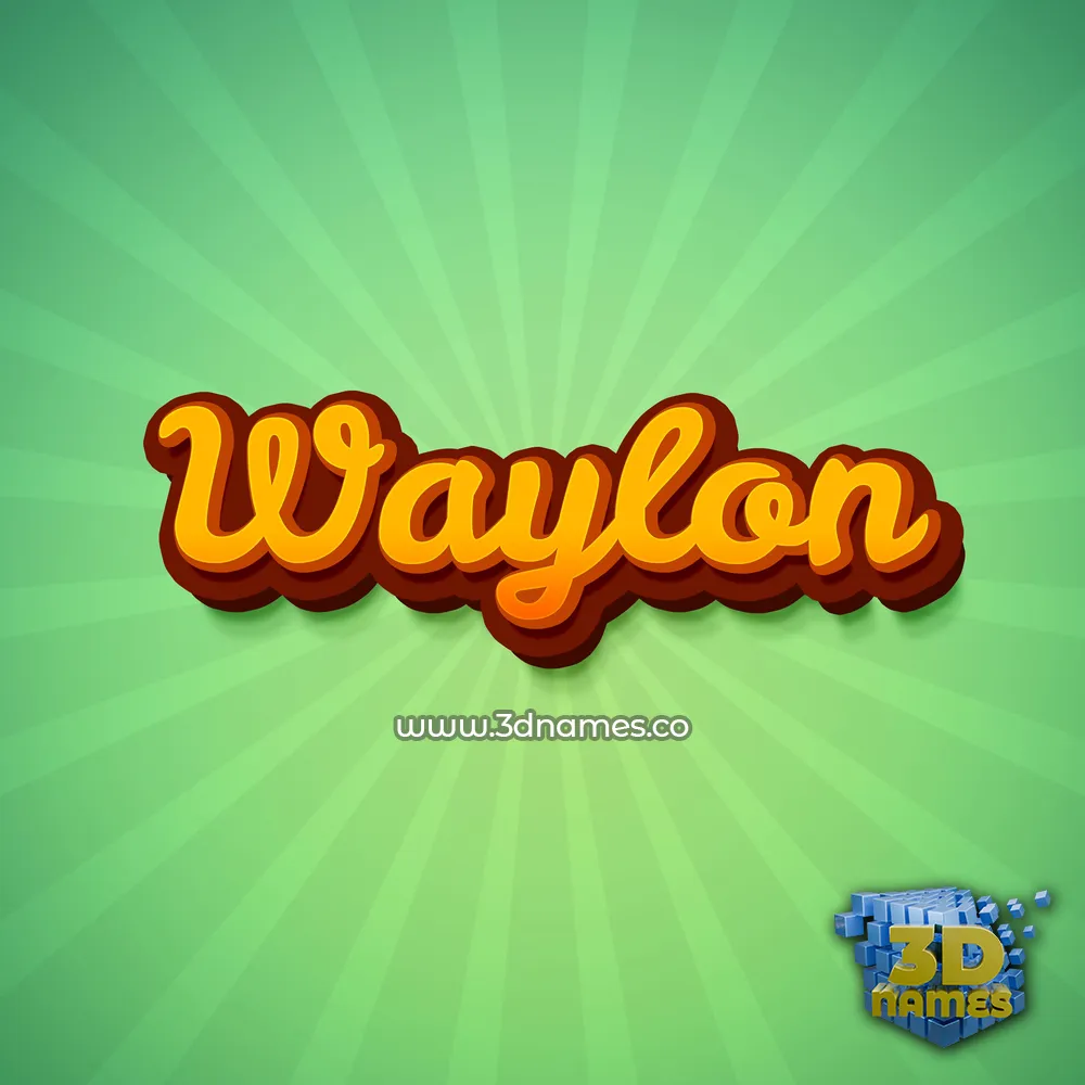 waylon in Green Rays style - 3D name wallpaper