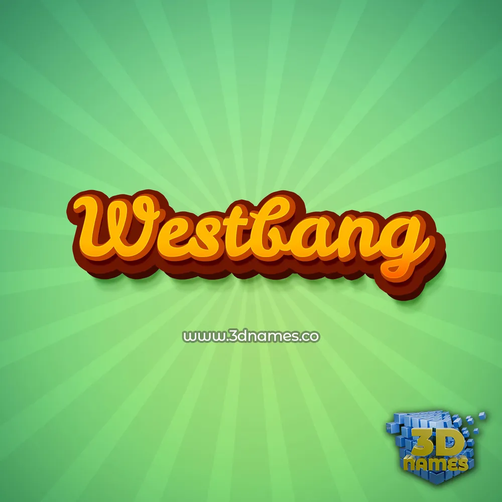 westbang in Green Rays style - 3D name wallpaper