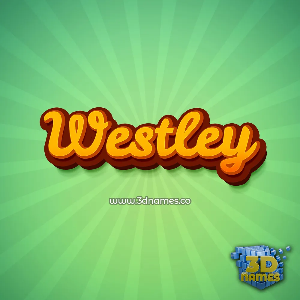 westley in Green Rays style - 3D name wallpaper
