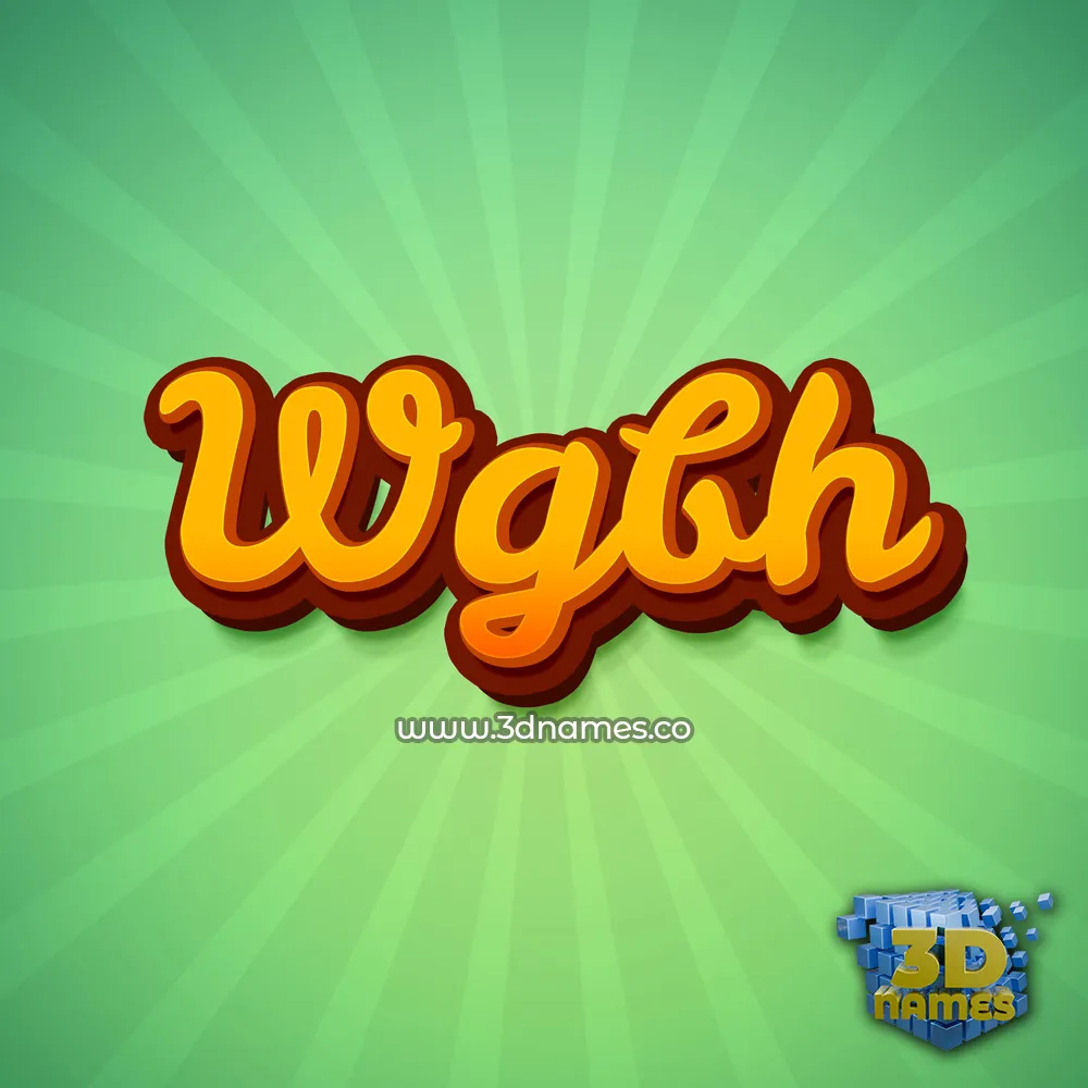 wgbh in Green Rays style - 3D name wallpaper