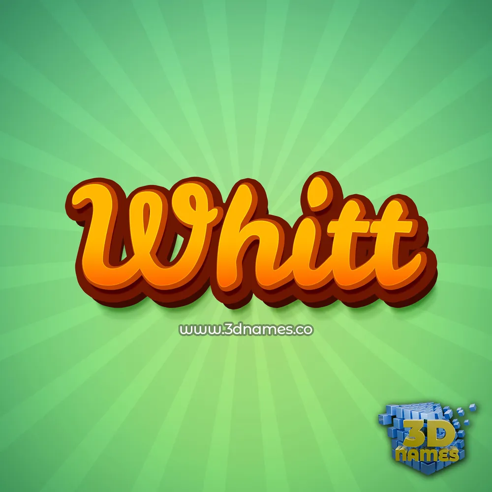 whitt in Green Rays style - 3D name wallpaper