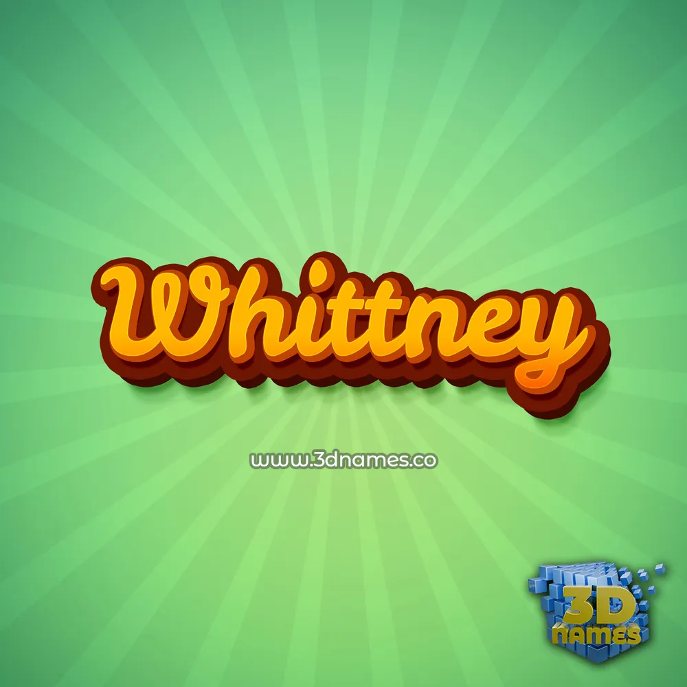 whittney in Green Rays style - 3D name wallpaper