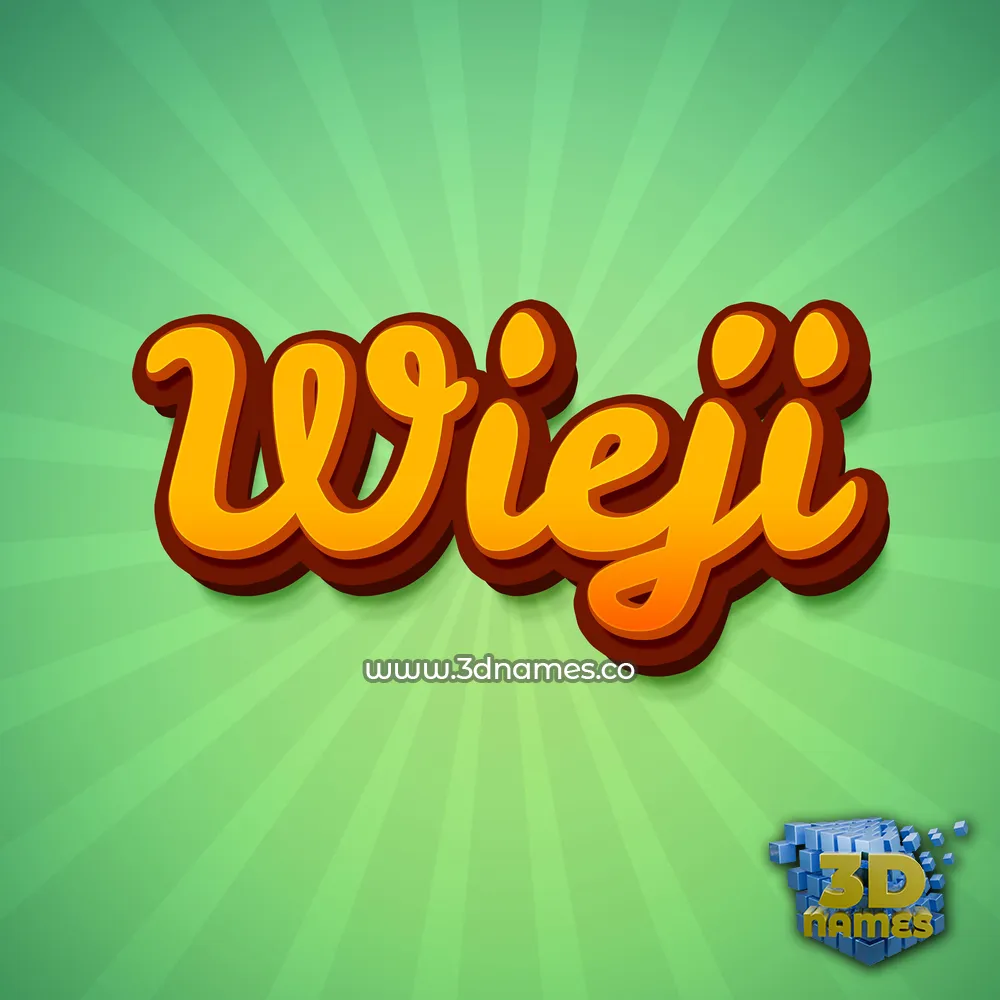wieji in Green Rays style - 3D name wallpaper