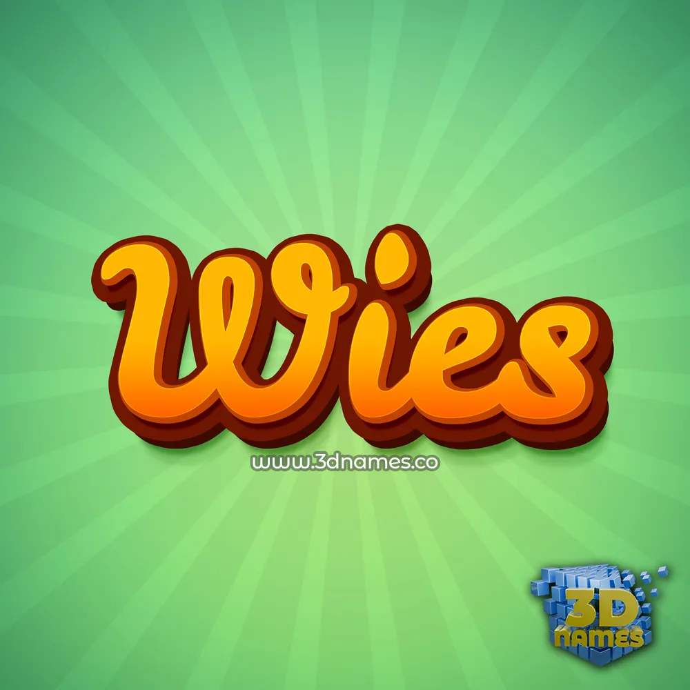 wies in Green Rays style - 3D name wallpaper