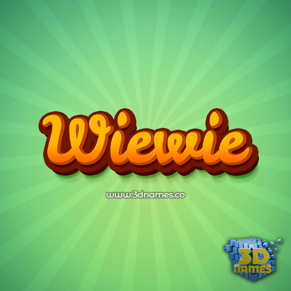 wiewie in Green Rays style - 3D name wallpaper