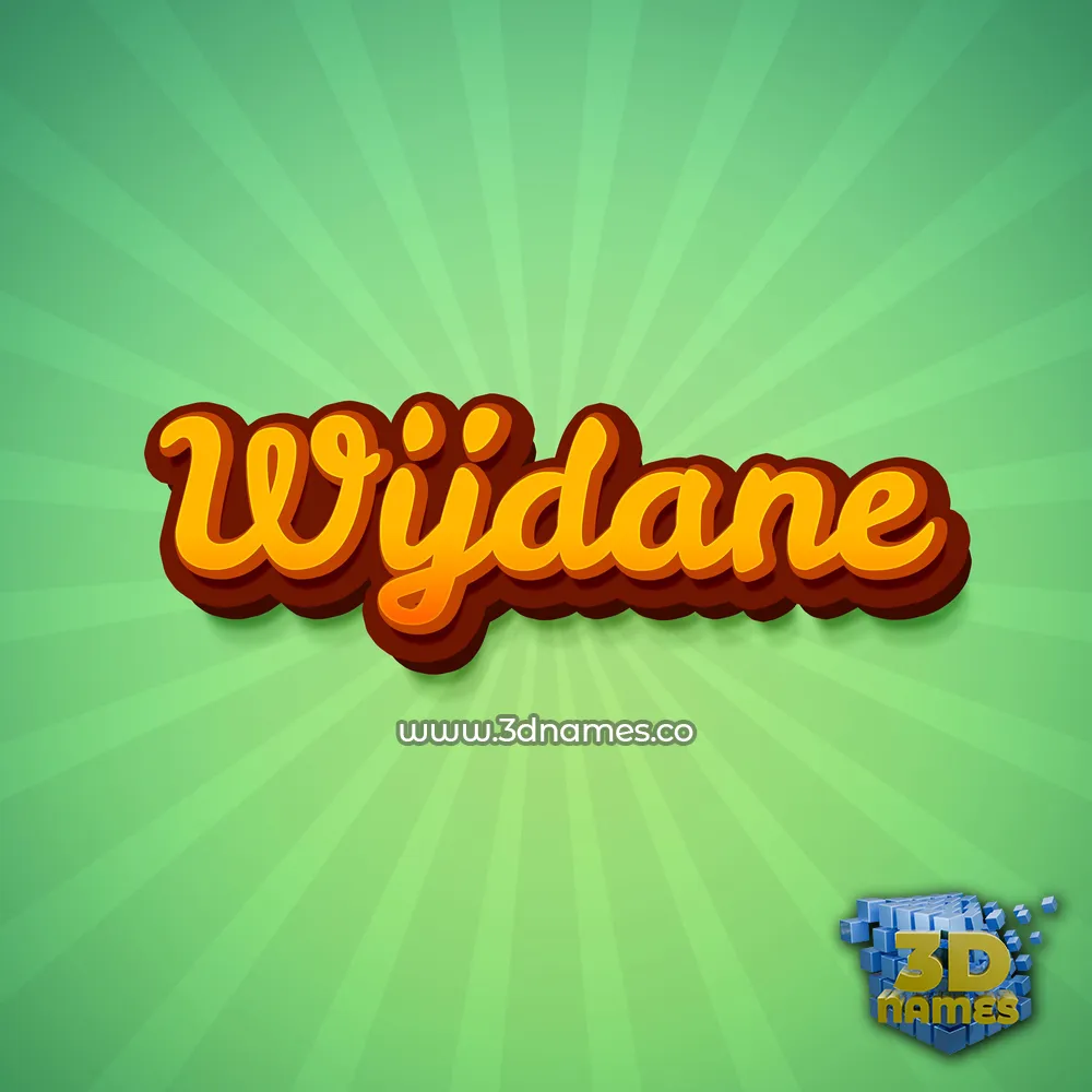 wijdane in Green Rays style - 3D name wallpaper